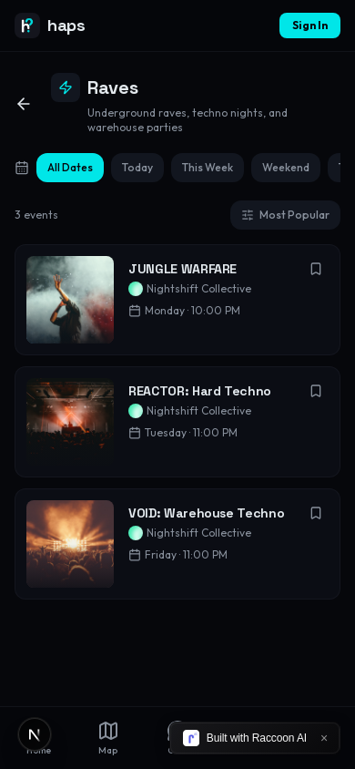 Raves category feed